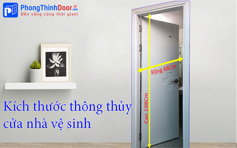 Kích thước cửa nhà vệ sinh hợp phong thủy