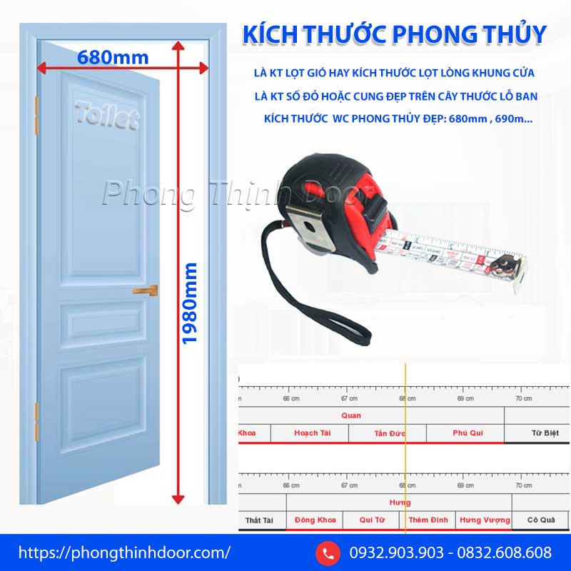 kích thước phong thủy